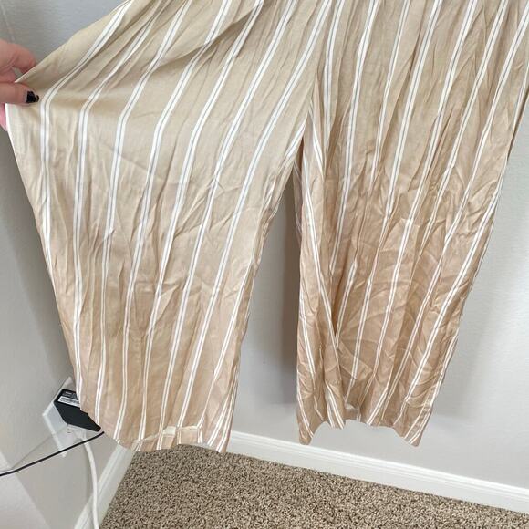 MADEWELL Striped Cypress Jumpsuit Faded Antler Neutral Cream Size Medium - Picture 6 of 9